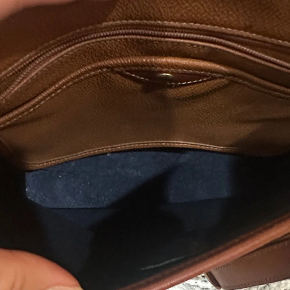 Dooney & Bourke Black and Brown Leather Satchel
